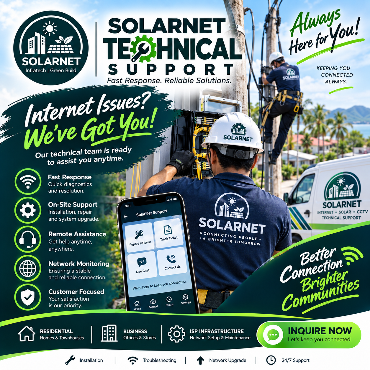 SolarNet Technical Support — fast response and reliable solutions